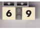 Lot ID: 375960693  Part No: Mx1022Apb212  Name: Modulex, Tile 2 x 2 (no Internal Supports) with Black Calendar Week Number 6 / 9 Pattern