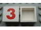 Part No: Mx1022Apb225  Name: Modulex, Tile 2 x 2 (no Internal Supports) with Red Number 3 Pattern