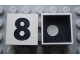 Part No: Mx1022Cpb40  Name: Modulex, Tile 2 x 2 with Black  '8' Pattern (Black internal lining with White dot)