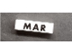 Part No: Mx1041Apb03  Name: Modulex, Tile 1 x 4 with Black Month 'MAR' Pattern