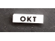 Part No: Mx1041Apb10  Name: Modulex, Tile 1 x 4 with Black Month 'OKT' Pattern