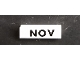 Part No: Mx1041Apb11  Name: Modulex, Tile 1 x 4 with Black Month 'NOV' Pattern