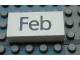 Part No: Mx1042pb40  Name: Modulex, Tile 2 x 4 with Dark Gray Month 'Feb' Pattern