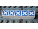 Part No: Mx1051pb05  Name: Modulex, Tile 1 x 5 with Blue Crosses Outline Pattern