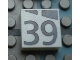 Part No: Mx1022Apb195  Name: Modulex, Tile 2 x 2 (no Internal Supports) with Dark Gray Slopes and Calendar Week Number 39 Pattern