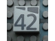 Part No: Mx1022Apb198  Name: Modulex, Tile 2 x 2 (no Internal Supports) with Dark Gray Slopes and Calendar Week Number 42 Pattern