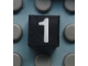 Part No: Mx1011Apb114  Name: Modulex, Tile 1 x 1 with White '1' Pattern