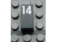 Part No: Mx1021Apb57  Name: Modulex, Tile 1 x 2 with White Calendar Day Number '14' Pattern