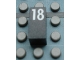 Part No: Mx1021Apb59  Name: Modulex, Tile 1 x 2 with White Calendar Day Number '18' Pattern