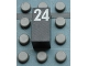 Part No: Mx1021Apb62  Name: Modulex, Tile 1 x 2 with White Calendar Day Number '24' Pattern