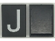 Part No: Mx1043pb09  Name: Modulex, Tile 3 x 4 (no Internal Supports) with White Capital Letter J Pattern
