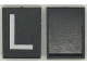 Part No: Mx1043pb11  Name: Modulex, Tile 3 x 4 (no Internal Supports) with White Capital Letter L Pattern