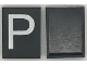 Part No: Mx1043pb14  Name: Modulex, Tile 3 x 4 (no Internal Supports) with White Capital Letter P Pattern