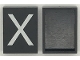 Part No: Mx1043pb21  Name: Modulex, Tile 3 x 4 (no Internal Supports) with White Capital Letter X Pattern