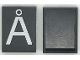Part No: Mx1043pb62  Name: Modulex, Tile 3 x 4 (no Internal Supports) with White Capital Letter A with Ring (Å) Pattern