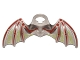 Part No: 20608pb01  Name: Minifigure Wings Dragon / Gargoyle with Red Bones and Lime Symbols Pattern