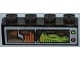 Part No: 3066pb001  Name: Brick 1 x 4 without Bottom Tubes with Alien on Monitor Pattern (Sticker) - Set 7648