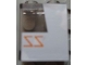 Part No: 4864bpb037L  Name: Panel 1 x 2 x 2 - Hollow Studs with Reversed Orange 'ZZ' on White Background SW Rebel Snowspeeder Pattern Model Left Side (Sticker) - Set 10129