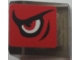 Part No: 54200pb082L  Name: Slope 30 1 x 1 x 2/3 with Angry Red Eye Pattern Model Left Side (Sticker) - Set 8182