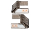 Part No: 6238pb07  Name: Windscreen 4 x 4 x 1 with Orange SW Alien Characters on White Background Pattern on Both Sides (Stickers) - Sets 75014 / 75049