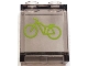 Lot ID: 408075905  Part No: 87552pb106  Name: Panel 1 x 2 x 2 with Side Supports - Hollow Studs with Lime Bicycle Pattern (Sticker) - Set 60337