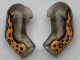 Lot ID: 399786591  Part No: 981982pb122  Name: Arm, (Matching Left and Right) Pair with Orange and Yellow Flames Pattern
