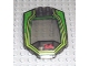 Part No: x224pb020  Name: Windscreen 8 x 6 x 2 Curved with Lime and Green RC Racer and Red Number 34 Pattern (Sticker) - Set 4589