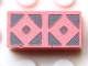 Part No: Mx1021Apb165  Name: Modulex, Tile 1 x 2 with Dark Gray Diamonds Outline Double Pattern