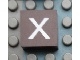 Part No: Mx1022Apb047  Name: Modulex, Tile 2 x 2 (no Internal Supports) with White Lowercase Letter x Pattern