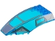 Part No: 45705pb035  Name: Windscreen 10 x 6 x 2 Curved with Dark Bluish Gray and Light Bluish Gray Cockpit Frame and Dark Blue Front Panel Pattern