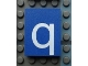 Part No: Mx1043pb49  Name: Modulex, Tile 3 x 4 (no Internal Supports) with White Lowercase Letter q Pattern