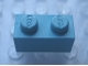 Part No: Mx1121L  Name: Modulex, Brick 1 x 2 (Lego on studs)