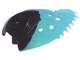 Part No: 15358pb001  Name: Hero Factory Creature Cocoon Petal with Molded Black Base Pattern