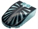 Part No: 18973pb14  Name: Windscreen 6 x 4 x 1 1/3 Canopy Straight Sides with Black Radiating Stripes and Dark Bluish Gray Center Stripe Pattern