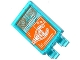 Part No: 30350bpb020  Name: Tile, Modified 2 x 3 with 2 Clips with Staff Top on Orange Screen Pattern (Sticker) - Set 76038
