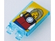 Part No: 30350bpb153  Name: Tile, Modified 2 x 3 with 2 Open O Clips With Female Minifigure Holding Camera Pattern (Sticker) - Set 40346
