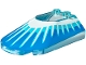 Part No: 3384pb05  Name: Windscreen 6 x 4 x 1 1/3 Canopy Sloped Sides with Medium Azure and White Energy Spikes on Blue Background Pattern