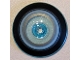 Part No: 35394pb005  Name: Dish 4 x 4 Inverted (Radar) with Open Stud with Black, Light Blue and Metallic Silver Circles Pattern