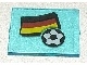 Part No: 3855pb010  Name: Glass for Window 1 x 4 x 3 with Flag of Germany and Soccer Ball Pattern (Sticker) - Set 3404