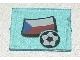 Part No: 3855pb012  Name: Glass for Window 1 x 4 x 3 with Flag of Czech Republic and Soccer Ball Pattern (Sticker) - Set 3404