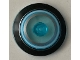 Part No: 3960pb049  Name: Dish 4 x 4 Inverted (Radar) with Solid Stud with Black, Light Blue and Metallic Silver Circles Pattern