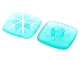 Lot ID: 366016436  Part No: 45466pb02  Name: Clikits, Icon Square 2 x 2 Large with Pin with White Snowflake Pattern