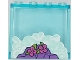 Part No: 60581pb187  Name: Panel 1 x 4 x 3 with Side Supports - Hollow Studs with Splashing Water, Medium Lavender Rocks and Dark Pink Flowers Pattern (Sticker) - Set 41430