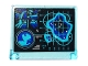 Part No: 60603pb016  Name: Glass for Window 1 x 4 x 3 - Opening with Display with Dinosaur Scan Pattern (Sticker) - Set 75931