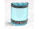 Part No: 6259pb015  Name: Cylinder Half 2 x 4 x 4 with Gauge, Rivets and 4 Lights Pattern (Stickers) - Set 4981