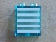 Part No: 87552pb015  Name: Panel 1 x 2 x 2 with Side Supports - Hollow Studs with 5 White Stripes Pattern (Sticker) - Set 60023