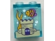 Part No: 87552pb079  Name: Panel 1 x 2 x 2 with Side Supports - Hollow Studs with Bubbles, Fish, Castle and Seaweed Pattern (Sticker) - Set 41345