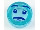 Lot ID: 180710659  Part No: 98138pb083  Name: Tile, Round 1 x 1 with Face with Blue Eyes, Eyebrows and Frown Pattern (Zan in Form of Water)