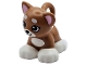 Lot ID: 406048271  Part No: 104931pb01  Name: Duplo Cat Kitten Standing with White Feet, Chest, Muzzle and Tail Tip, Black Mouth, Nose and Eyes, and Bright Pink Ears and Tongue Pattern