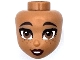Lot ID: 406818752  Part No: 104934  Name: Mini Doll, Head Friends with Dark Brown Eyebrows, Medium Brown Eyes and Freckles, Dark Red Lips, Open Mouth Smile with Teeth Pattern